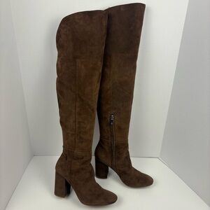 Kenneth Cole Carrah Women’s Brown Suede Over the Knee Boots Size 8M